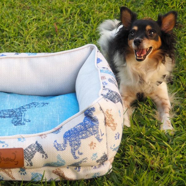 PETKING 5 GOSSOS blau bedrucktes Winterbett